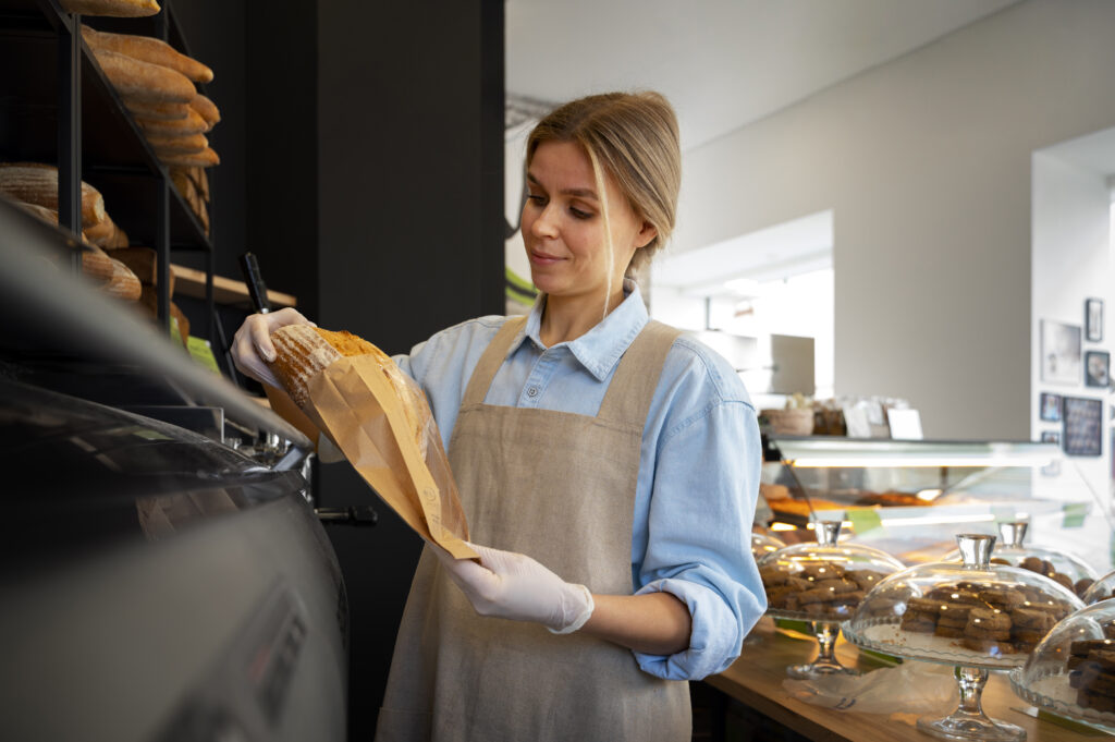 <a href="https://www.freepik.com/free-photo/medium-shot-woman-working-bakery_39912459.htm#fromView=search&page=2&position=32&uuid=9db2c53c-bc46-4360-8e9e-17dc486fb450">Image by freepik</a>